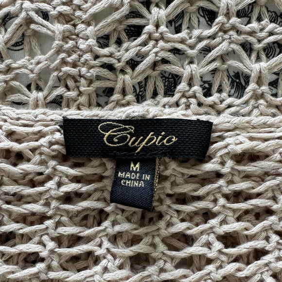 Cupio Open Front Knit Wrap Short-Sleeve Sweater Shawl Collar - Picture 5 of 7